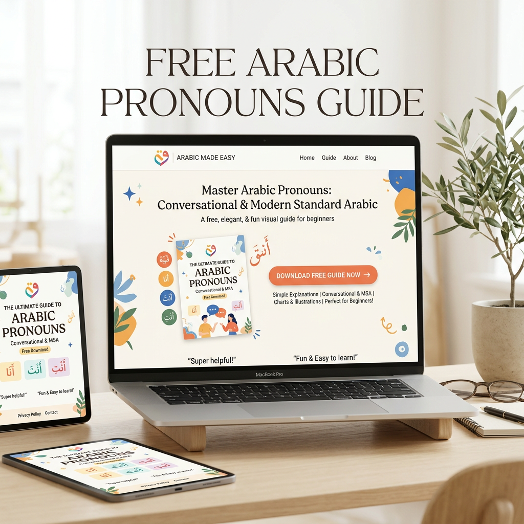 Arabic Pronouns: Conversational vs MSA (FREE PDF)