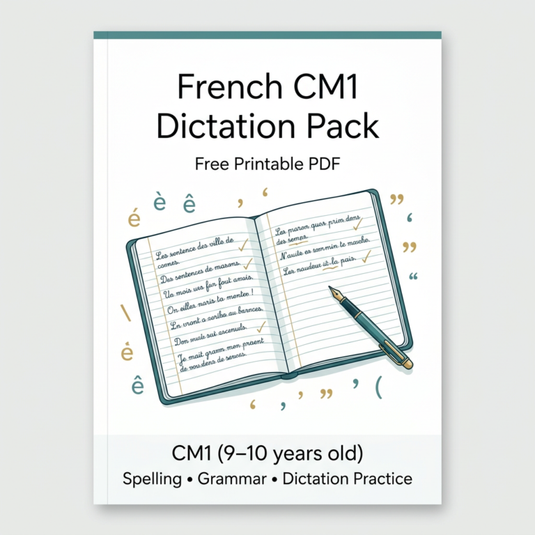 French CM1 Dictation Pack (FREE)