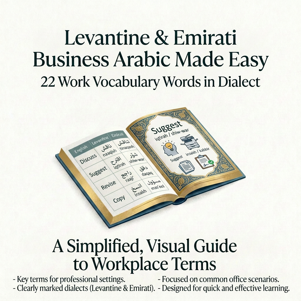 Free Arabic Business Vocabulary List: Levantine & Emirati Dialects