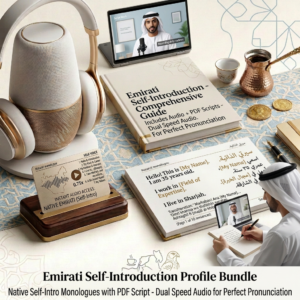 Emirati Arabic Listening Practice: Self-Introduction sentences (Audio & Script)