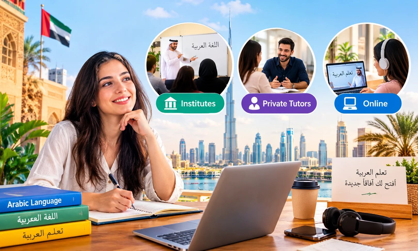 Where to Learn Arabic in Dubai: Institutes vs. Private Tutors vs. Online