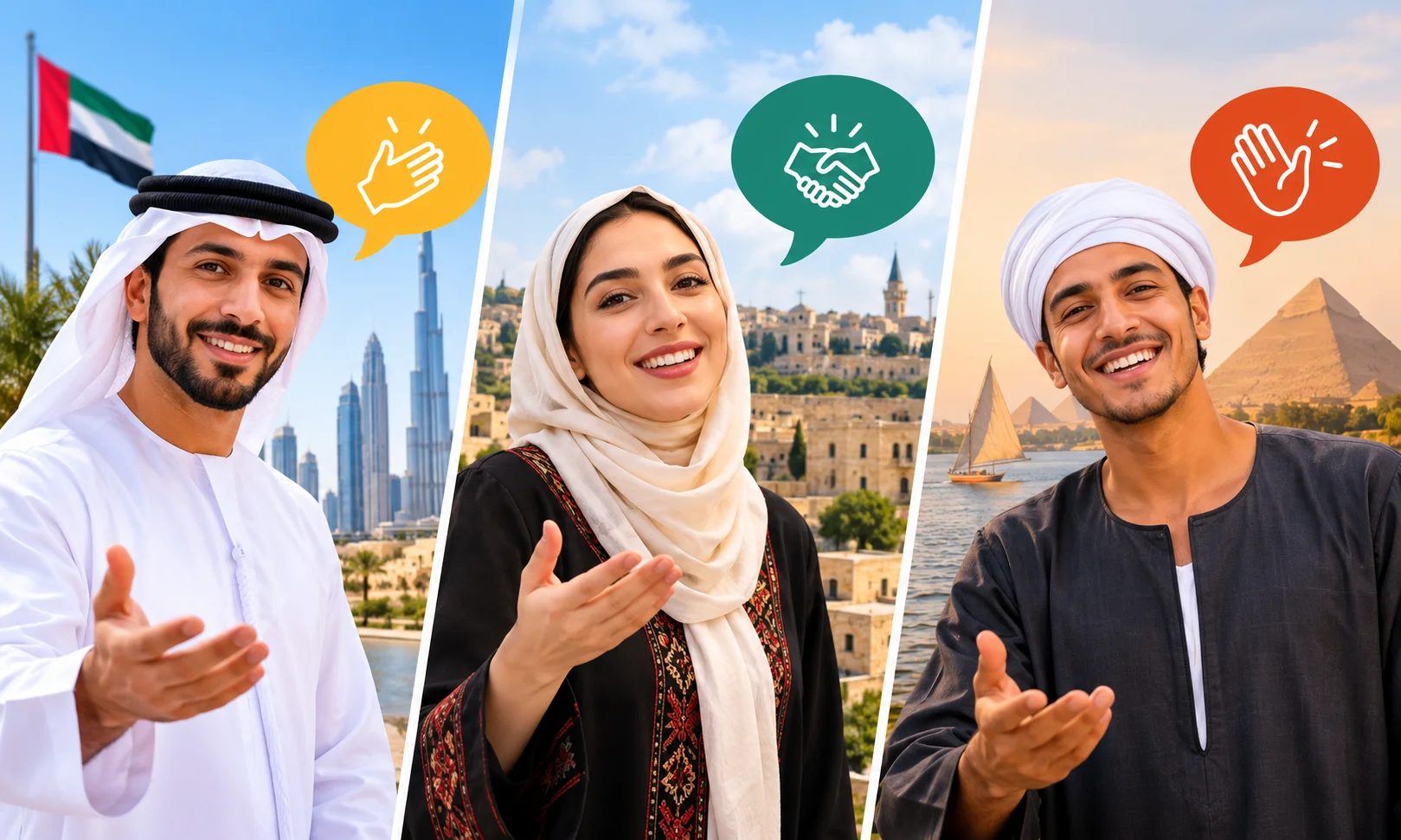 Learn how to say "how are you" in Arabic across Emirati, Levantine, and Egyptian dialects - with pronunciation, real examples, and tips to sound natural fast.